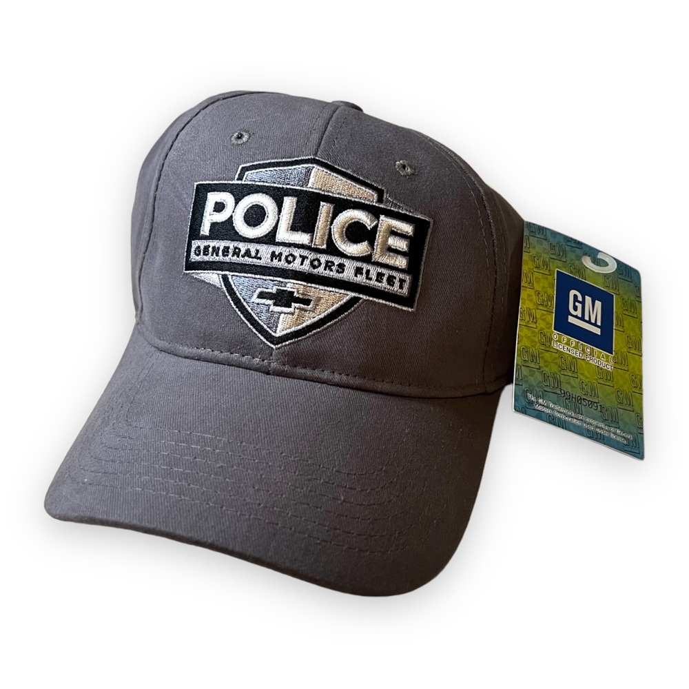 General Motors Fleet Chevy Truck Police Hat - Brand New - Silver and Black